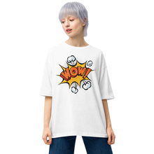 White / S Wow Pop Art Unisex Oversized T-Shirt by Design Express