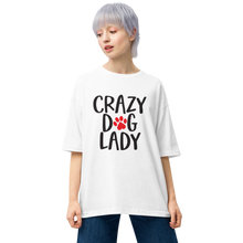 White / S Crazy Dog Lady Unisex Oversized Light T-Shirt by Design Express