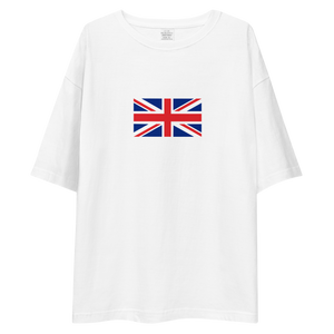 I'd Rather Be In Britain Unisex Oversized White T-Shirt by Design Express