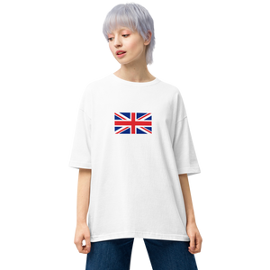 I'd Rather Be In Britain Unisex Oversized White T-Shirt by Design Express