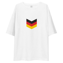 I'd Rather Be In Germany "Chevron" Unisex Oversized White T-Shirt by Design Express