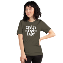 Army / S Crazy Cat Lady (Cat lover) Funny Light T-Shirt by Design Express