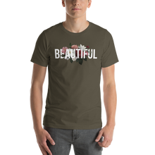 Army / S Beautiful Flower Short-Sleeve Unisex Dark T-Shirt by Design Express