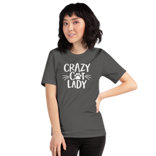 Asphalt / S Crazy Cat Lady (Cat lover) Funny Light T-Shirt by Design Express