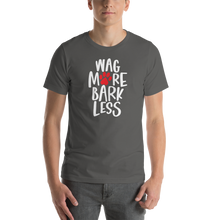 Asphalt / S Wag More Bark Less (Dog lover) Funny Unisex T-Shirt by Design Express