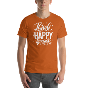 Autumn / S Think Happy Thoughts Short-Sleeve Unisex T-Shirt by Design Express