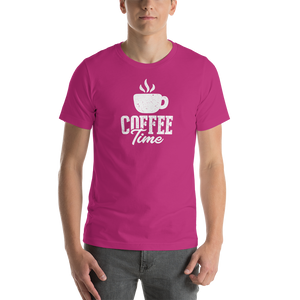 Berry / S Coffee Time Short-Sleeve Unisex T-Shirt by Design Express