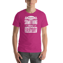 Berry / S Learn Something New Everyday Short-Sleeve Unisex T-Shirt by Design Express