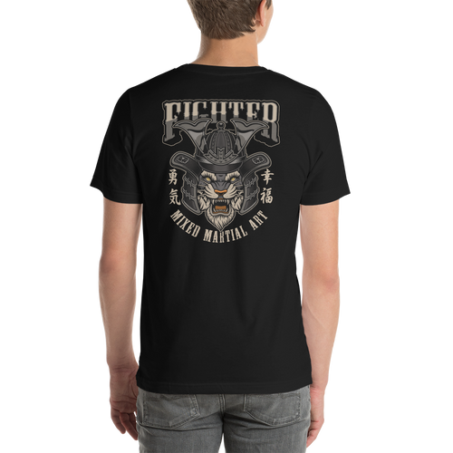 Fighter Martial Art Back Unisex T-Shirt by Design Express