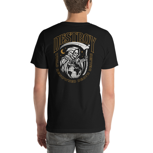 Destroy World Back Unisex T-Shirt by Design Express