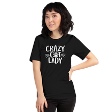 Black / XS Crazy Cat Lady (Cat lover) Funny Light T-Shirt by Design Express