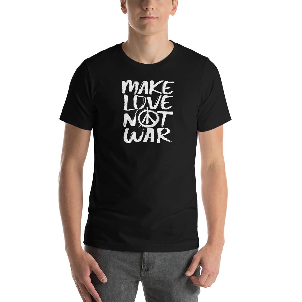 Black / XS Make Love Not War (Funny) Unisex T-Shirt by Design Express