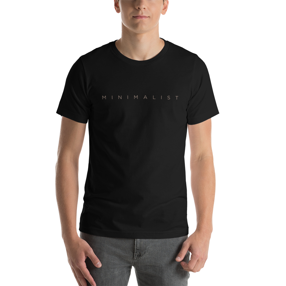 Black / XS Minimalist Short-Sleeve Unisex T-Shirt by Design Express