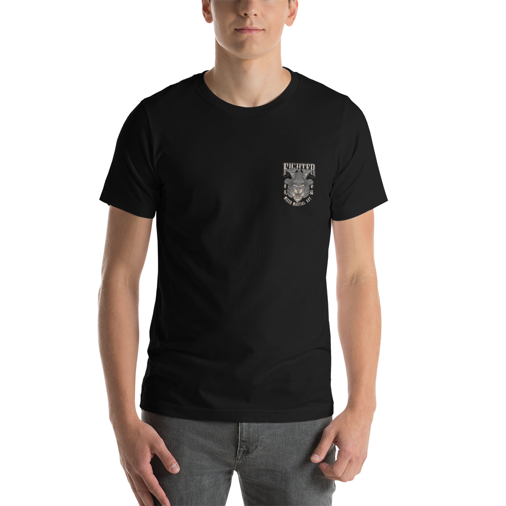 XS Fighter Martial Art Back Unisex T-Shirt by Design Express