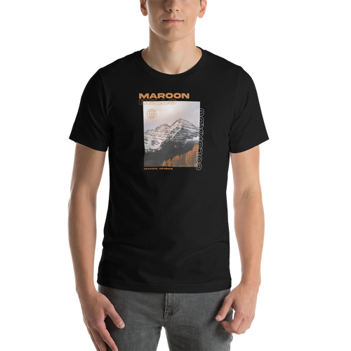 XS Maroon Bells, Colorado Front Short-Sleeve Unisex T-Shirt by Design Express