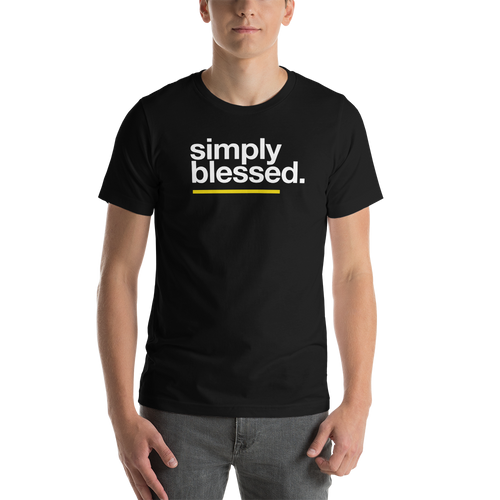 XS Simply Blessed (Sans) Short-Sleeve Unisex T-Shirt by Design Express