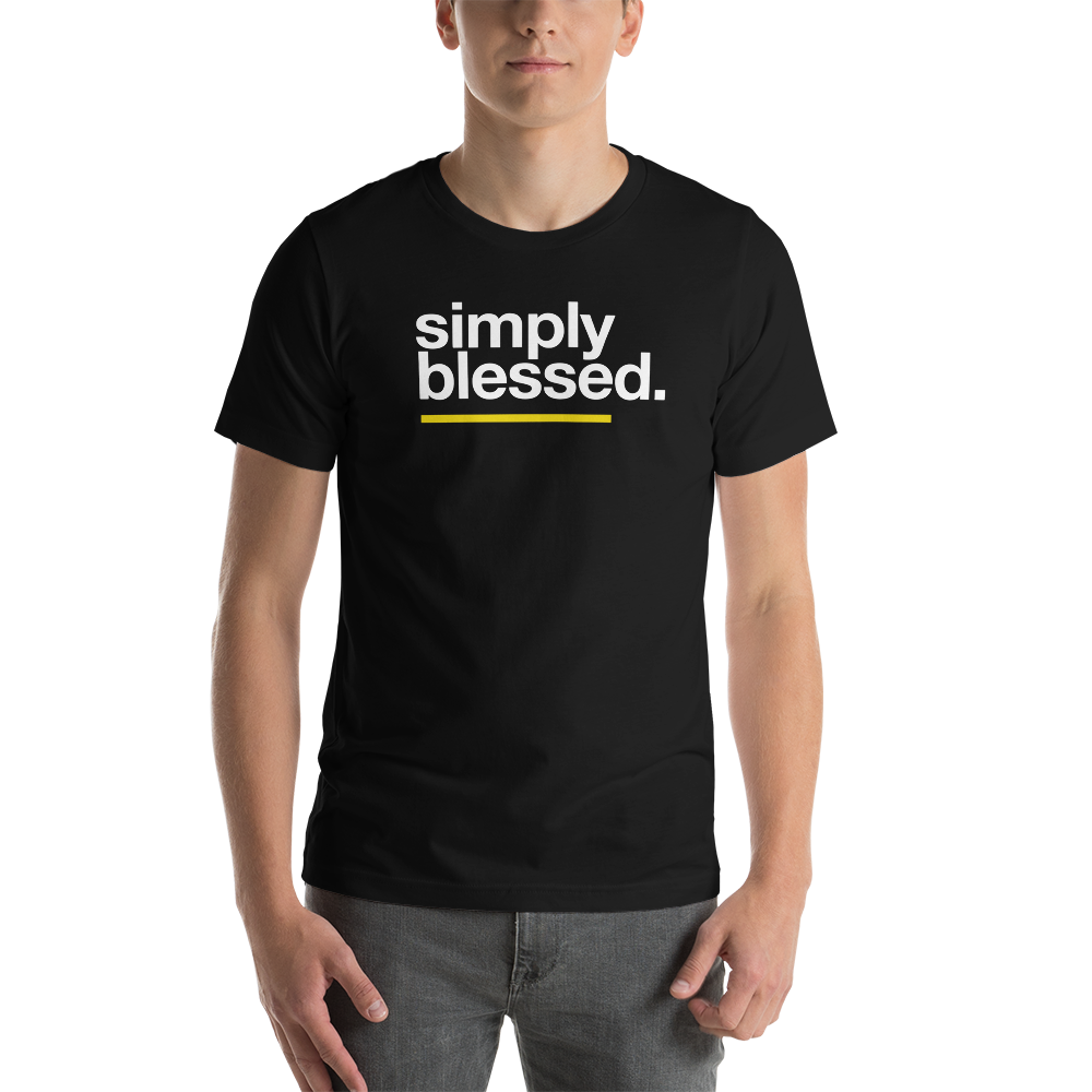 XS Simply Blessed (Sans) Short-Sleeve Unisex T-Shirt by Design Express