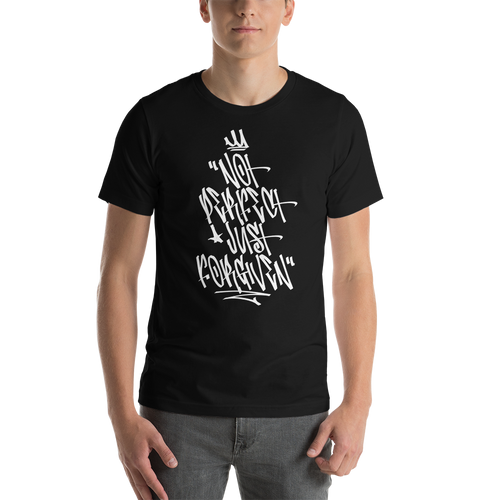 XS Not Perfect Just Forgiven Graffiti (motivation) Short-Sleeve Unisex T-Shirt by Design Express