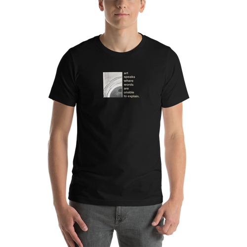 Black / XS Art speaks where words are unable to explain Short-Sleeve Unisex T-Shirt by Design Express