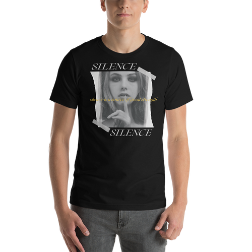 Black / XS Silence Short-Sleeve Unisex T-Shirt by Design Express