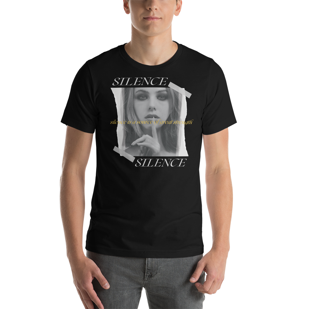 Black / XS Silence Short-Sleeve Unisex T-Shirt by Design Express