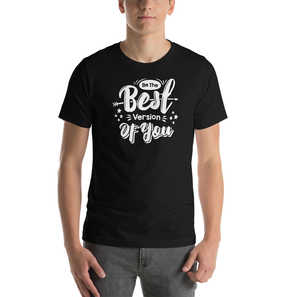 Black / XS Be the Best Version of You Short-Sleeve Unisex T-Shirt by Design Express