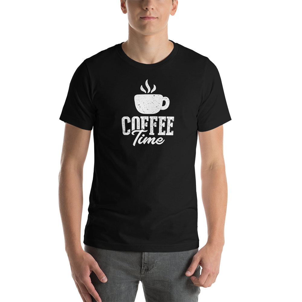 Black / XS Coffee Time Short-Sleeve Unisex T-Shirt by Design Express