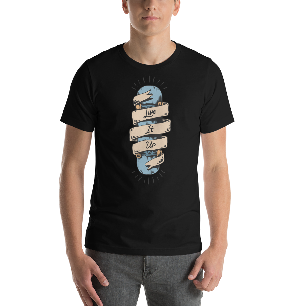 Black / XS Live it Up Short-Sleeve Unisex T-Shirt by Design Express