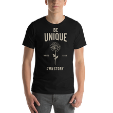 Black / XS Be Unique, Write Your Own Story Unisex T-Shirt by Design Express