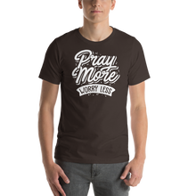 Brown / S Pray More Worry Less Short-Sleeve Unisex T-Shirt by Design Express