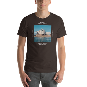 Brown / S Sydney Australia Unisex T-shirt Front by Design Express