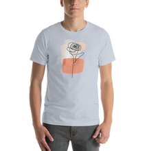 Light Blue / XS Soft Flower Line Short-Sleeve Unisex T-Shirt by Design Express