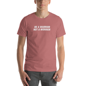 Mauve / S Be A Warrior Not A Worrier Funny T-Shirt by Design Express