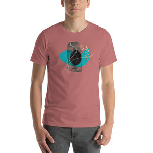 Mauve / S Composition Abstract Art Pattern Unisex T-Shirt by Design Express