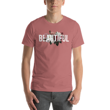 Mauve / S Beautiful Flower Short-Sleeve Unisex Dark T-Shirt by Design Express