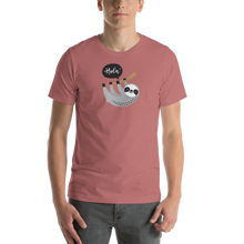 Mauve / S Hola Sloths Short-Sleeve Unisex T-Shirt by Design Express