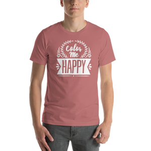 Mauve / S Color Me Happy Short-Sleeve Unisex T-Shirt by Design Express