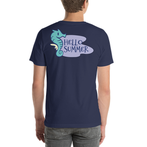 Seahorse Hello Summer Short-Sleeve Unisex T-Shirt by Design Express