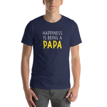 Navy / XS Happiness is being a Papa Funny T-Shirt by Design Express