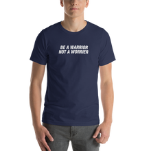 Navy / XS Be A Warrior Not A Worrier Funny T-Shirt by Design Express