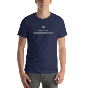 Navy / XS Sensitive Content (Funny) Unisex Dark T-Shirt by Design Express