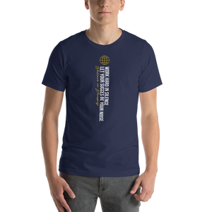 Navy / XS Work hard in silence Short-Sleeve Unisex T-Shirt by Design Express