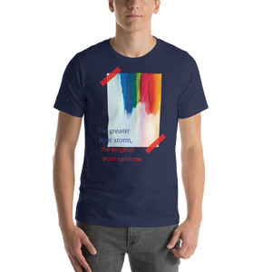 Navy / XS Rainbow Short-Sleeve Unisex T-Shirt by Design Express