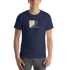 Navy / XS Art speaks where words are unable to explain Short-Sleeve Unisex T-Shirt by Design Express