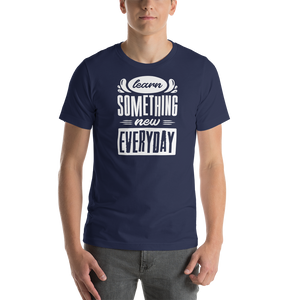 Navy / XS Learn Something New Everyday Short-Sleeve Unisex T-Shirt by Design Express