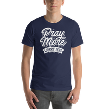 Navy / XS Pray More Worry Less Short-Sleeve Unisex T-Shirt by Design Express