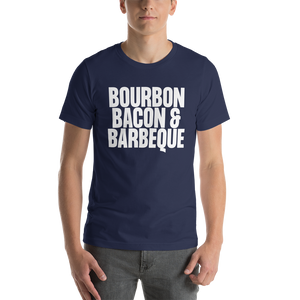 Bourbon Bacon & Barbeque (Funny) Short-Sleeve Unisex T-Shirt