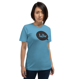 Ocean Blue / S Hello Unisex T-Shirt by Design Express