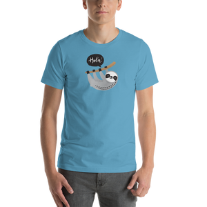 Ocean Blue / S Hola Sloths Short-Sleeve Unisex T-Shirt by Design Express