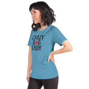 Crazy Dog Lady (Dog lover) Funny Light T-Shirt by Design Express